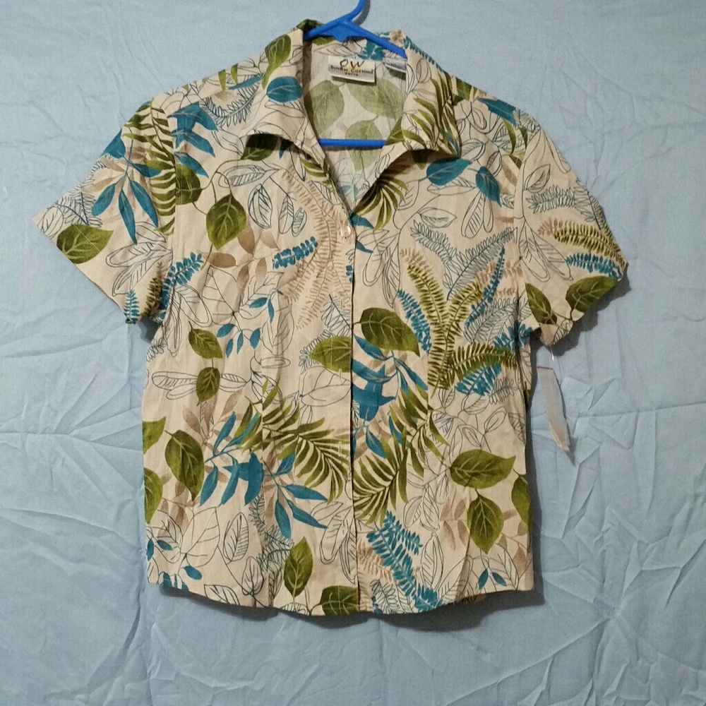 Sunbay Cotton Petite size M Shirt NWT